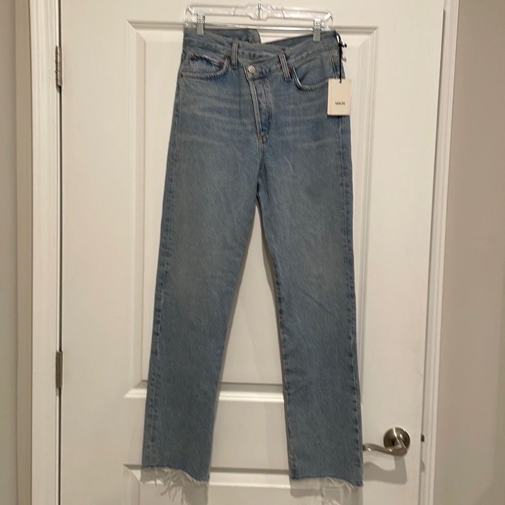 NWT Agolde Criss Cross Straight leg jean 27